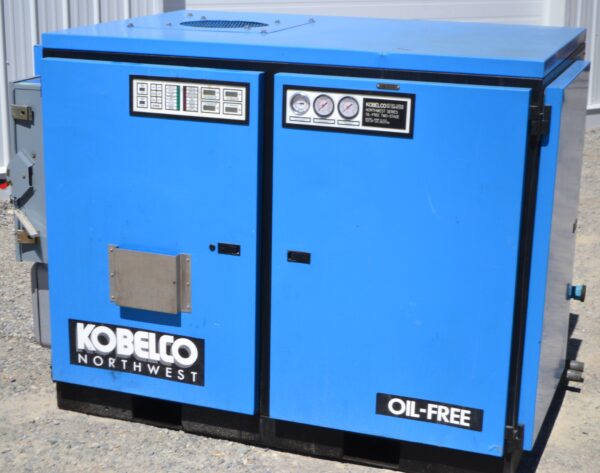 Kobelco Model Knw-0-d/l, 100 HP Two-stage Oil Free Water Cooled Rotary Screw Air Compressor