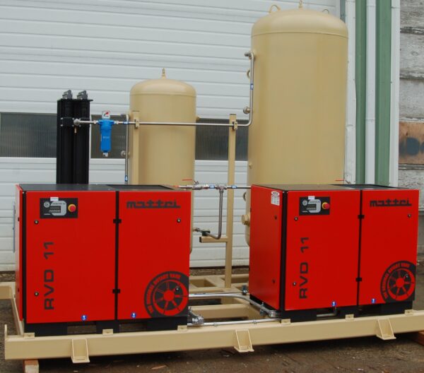 Duplex Mattei Rotary Instrument Air Compressor Package