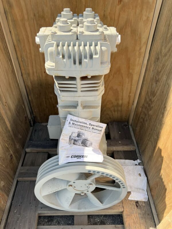 Corken Model 691am3fbansnn Single-stage, Air-cooled Compressor Block C/w Flywheel - Image 2