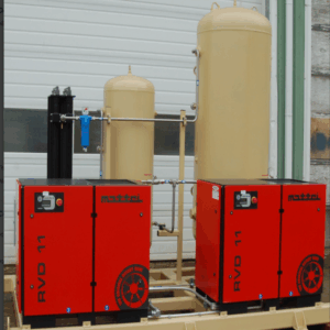 New Surplus, Duplex Mattei Rotary Instrument Air Compressor Package